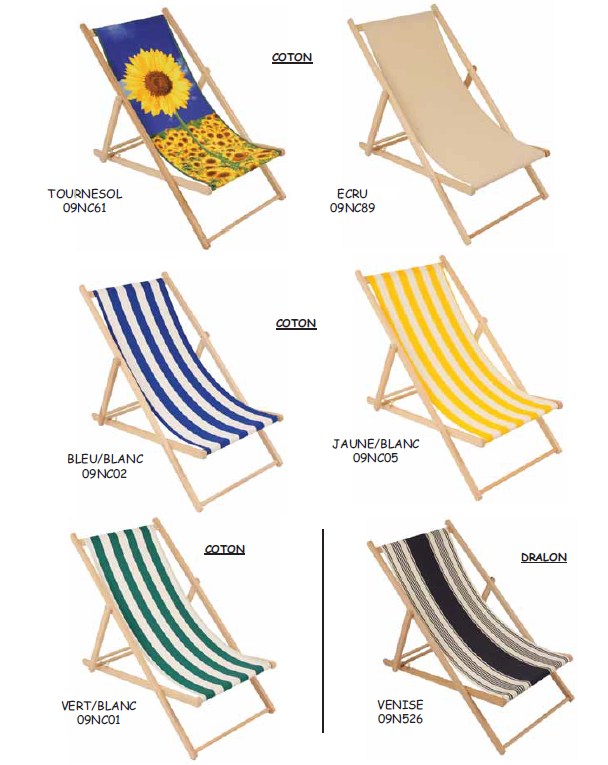 chilienne avec toile agrafe, transat